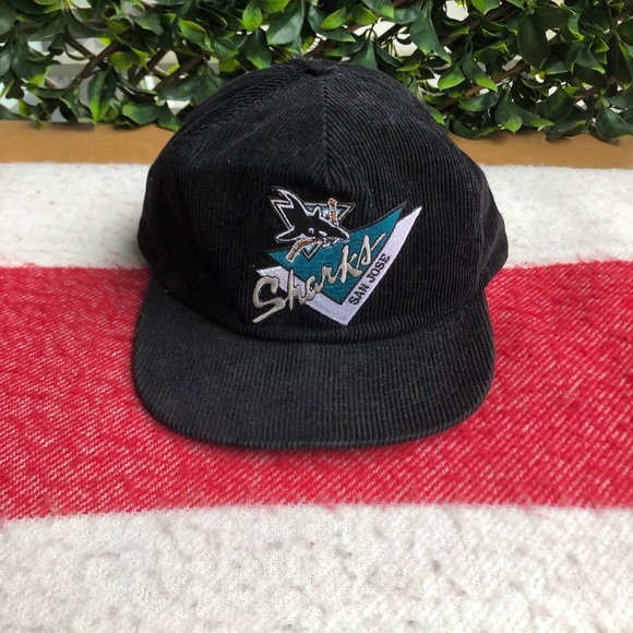 Vintage San Jose Sharks corduroy hat